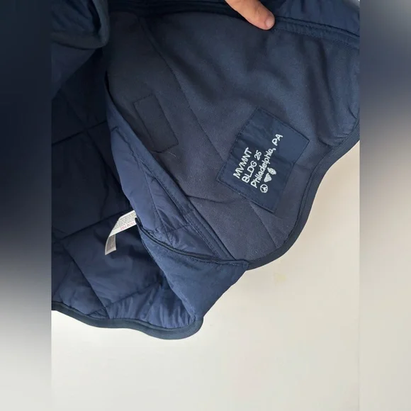 Free People Movement Quinn Quilted Puffer Vest Navy Cropped XS - Picture 7 of 11